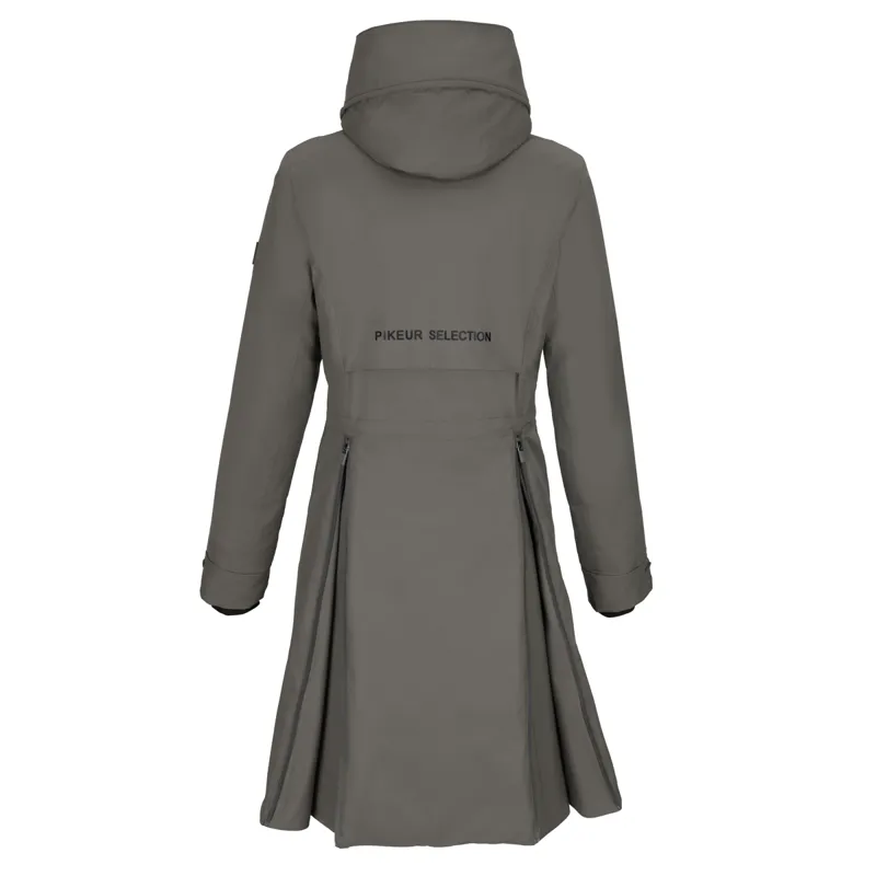 Pikeur Selection Ladies Long Raincoat - Foggy Green-3